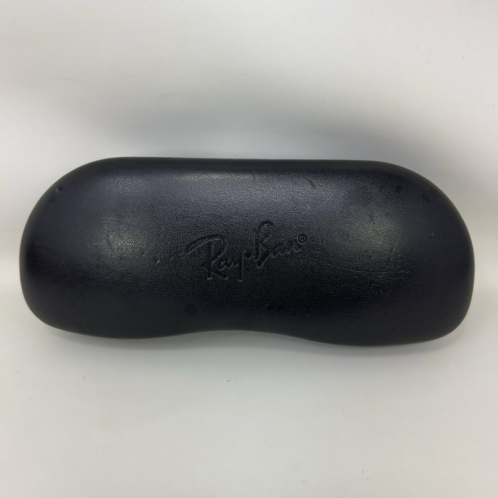 Ray-Ban Brand Black Leather Clam Style Sunglasses Eyeglass Case Spring Close